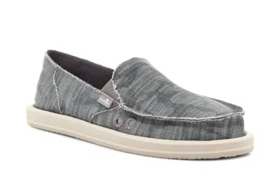 Sanuk Donna Vintage Loafer In Charcoal/camo In Grey