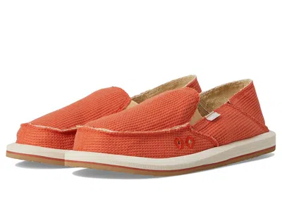 Sanuk Donna Waffle Knit In Red