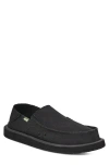 Sanuk Donny Canvas Slip-on In Black