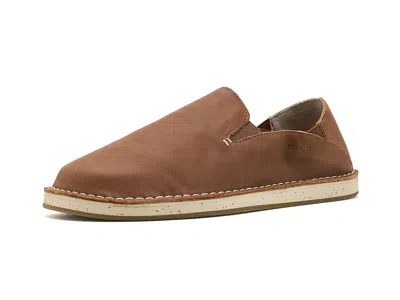 Sanuk Donny Crafted Leather Men's Shoes Ginger Leather: 11 D - Medium In Orange