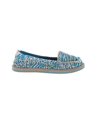 Pre-owned Sanuk Flats In Blue