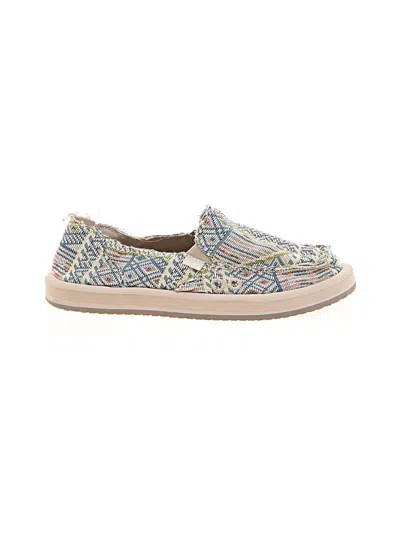 Pre-owned Sanuk Flats In Silver