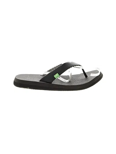 Pre-owned Sanuk Flip Flops In Black