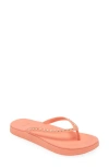 Sanuk Funshine Rhinestone Flip Flop In Fusion Coral