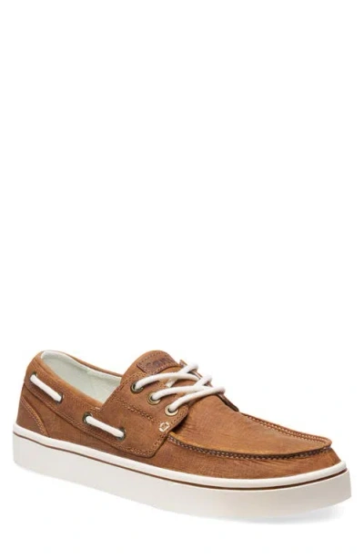 Sanuk Hava Boat Leather Boat Shoe In Brown