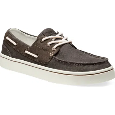 Sanuk Hava Sneaker Sole Canvas Boat Shoe In Black