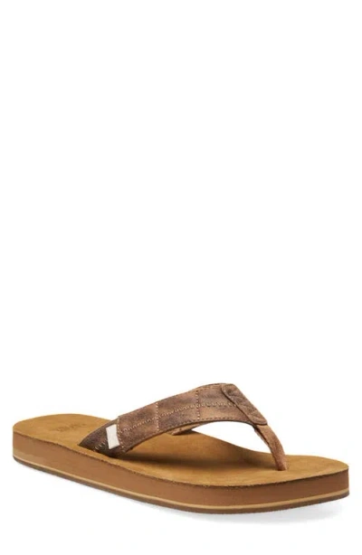 Sanuk Hideout Flip Flop In Brown