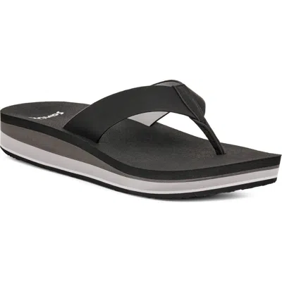Sanuk Highland Flip Flop In Black