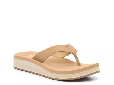 Sanuk Highland Wedge Flip Flop In Multi