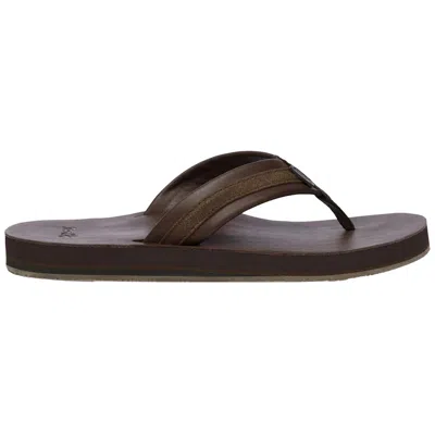 Sanuk Hullsome Leather St Dark Brown 1120332-dkb Men's