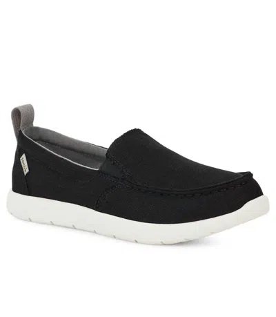 Sanuk Kids Lil Sidewalk Surfer Lite Shoes In Black