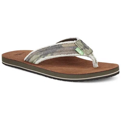Sanuk M Fraid Not Mens Flip Flop Thong Flip-flops In Multi