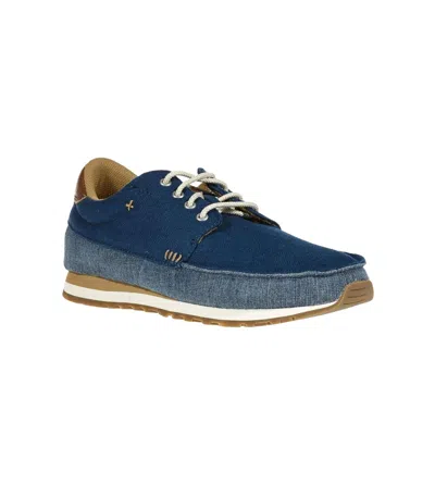 Sanuk Men's Beer Runner Shoes In Navy/tan In Blue