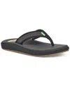 Sanuk Men's Furreal St X Ppf Flip-flops In Mosaic Black