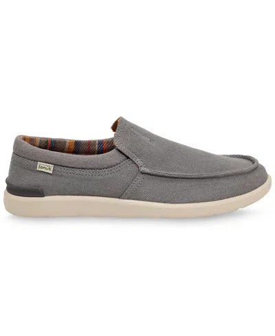 Sanuk Men's Sidewalk Surfer Lite 2 Sl Slippers In Charcoal