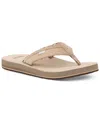 Sanuk Men's Ziggy Suede Flip-flops In Tan