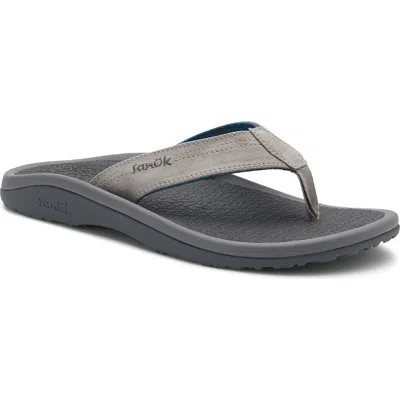 Sanuk On The Rocks Flip Flop In Gray