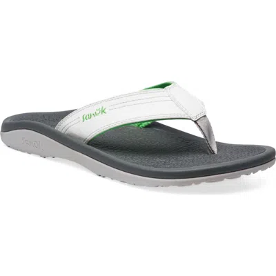 Sanuk On The Rocks Flip Flop In White
