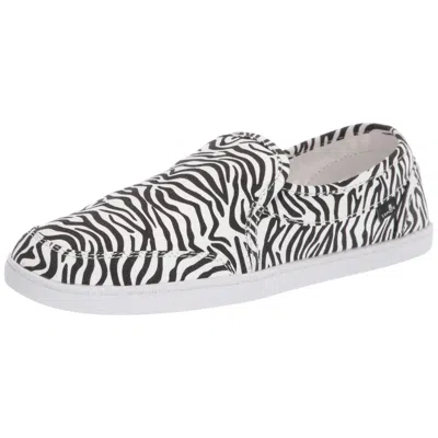 Sanuk Pair O Dice Prints Flat Loafers Zebra 1110639-zeb Women's In Black