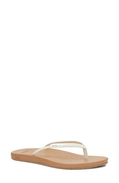 Sanuk Polly Flip Flop In White