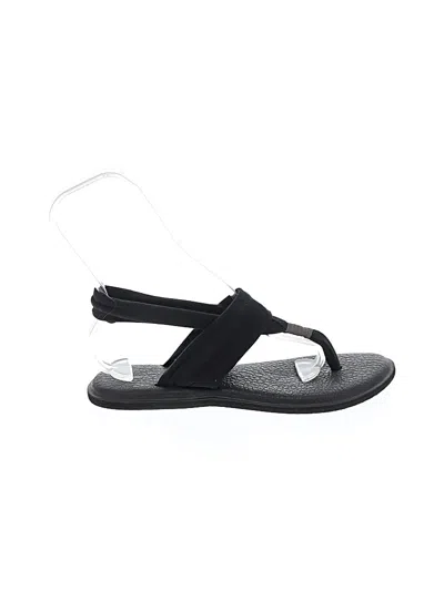 Pre-owned Sanuk Sandals In Black