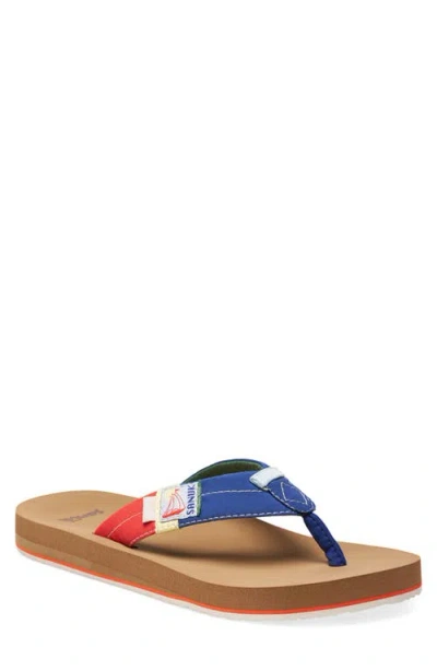 Sanuk Sawyer Flip Flop In Blue