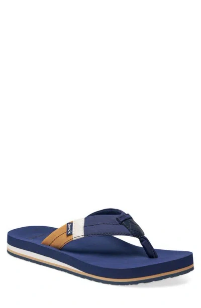 Sanuk Sawyer Flip Flop In Blue