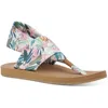 Sanuk Sling Sof Top Womens Cushioned Footbed Manmade Thong Sandals In Multi