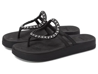 Sanuk Sunshine Crystal Platform Sandal In Black