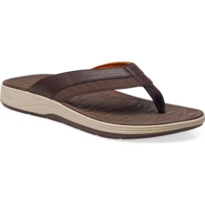 Sanuk Surf Seeker Water Friendly Flip Flop In Brown
