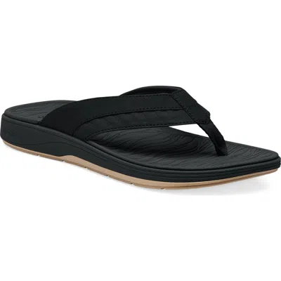 Sanuk Surf Seeker Water Friendly Flip Flop In Black