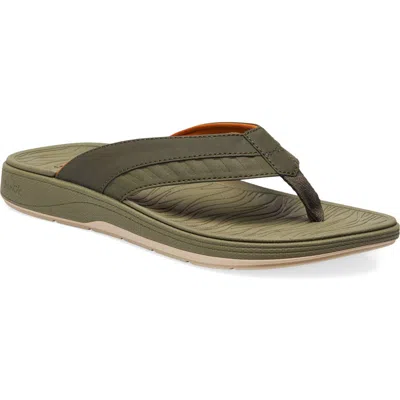 Sanuk Surf Seeker Water Friendly Flip Flop In Green