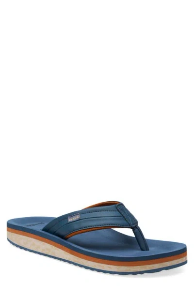 Sanuk Tiderush Flip Flop In Blue