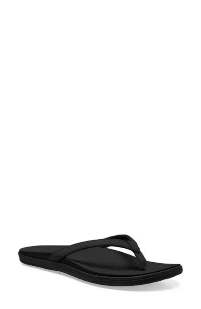 Sanuk Wave Whisper Flip Flop In Black