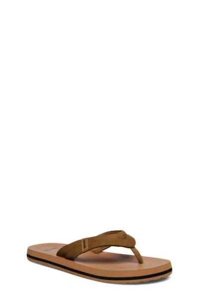 Sanuk Wavy Flip Flop In Brown