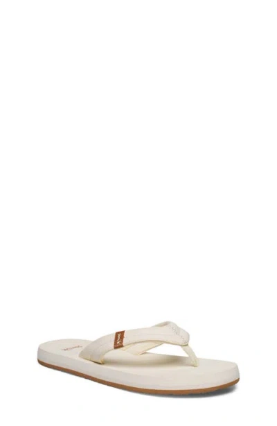 Sanuk Wavy Flip Flop In White