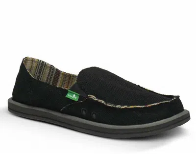 Sanuk Women's Donna Slip On In Black Hemp