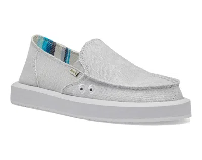 Sanuk Women's Donna St Slip On In Grey Hemp