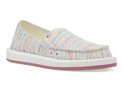 Sanuk Women's Donna St Slip On In Summer Cord Rainbow