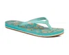 Sanuk Women's Yoga Joy Vintage Floral Sandal In Aqua Splash In Multi