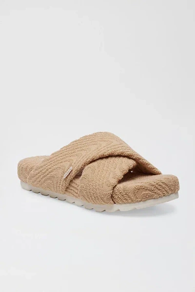Sanuk Yoga Dreamstate Women's Slippers In Tan Terry, Women's At Urban Outfitters In Brown
