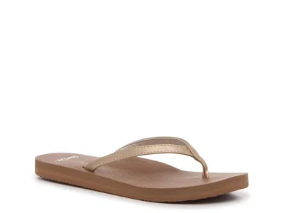 Sanuk Yoga Joy Ii Flip Flop In Brown