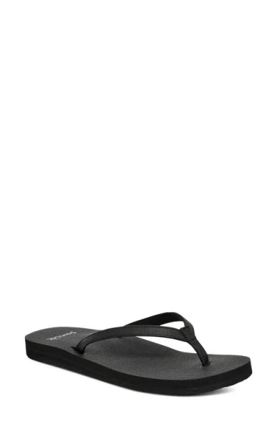 Sanuk Yoga Joy Ii Flip Flop In Black