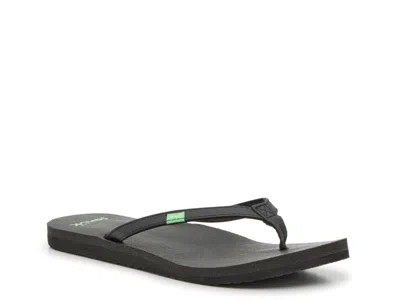 Sanuk Yoga Joy Ii Flip Flop In Black