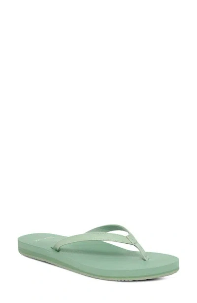 Sanuk Yoga Joy Ii Flip Flop In Green