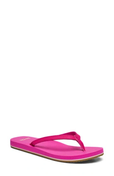 Sanuk Yoga Joy Ii Flip Flop In Pink