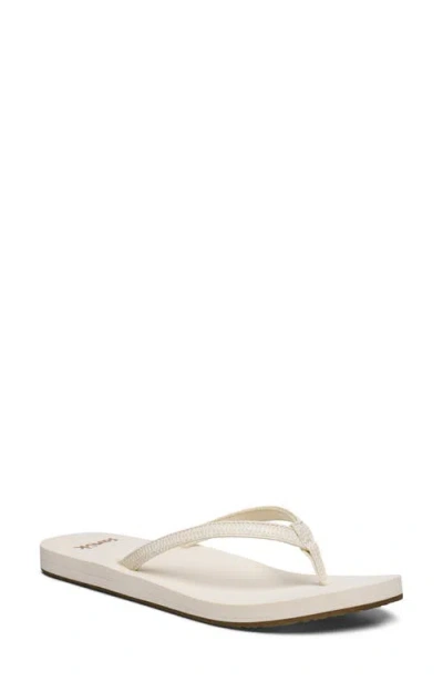Sanuk Yoga Joy Ii Flip Flop In White