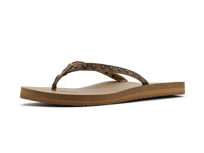 Sanuk Yoga Joy Ii Stud Women's Sandals Ojai Tan: 9 B - Medium In Multi