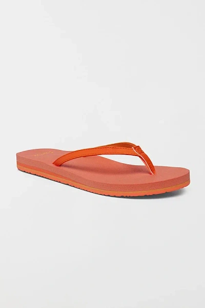 Sanuk Yoga Joy Ii Women's Sandals In Neon Coral Papaya, Women's At Urban Outfitters In Orange