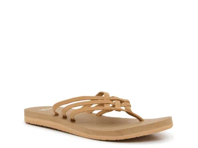 Sanuk Yoga Joy Sandy Ii Flip Flop In Brown